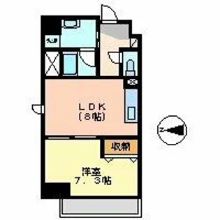 ディアコート白川【7階】の間取り