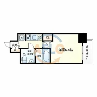 エグゼ大阪DOME CITYシエル【9階】の間取り
