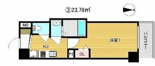 グランパシフィック今里駅前【6階】の間取り