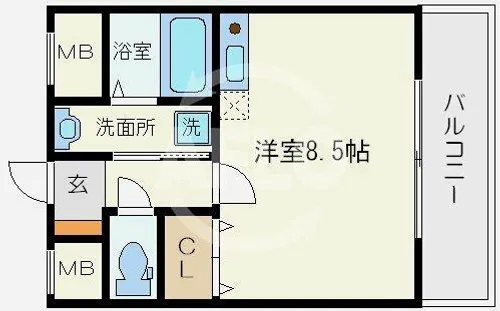 ヴィッラリエートエム【2階】の間取り