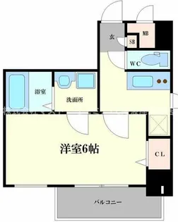 エスリード阿波座プライムコート【6階】の間取り