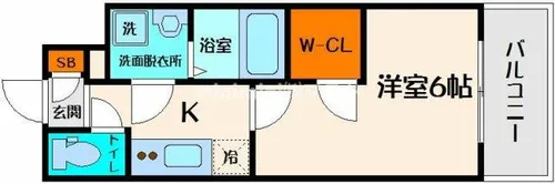 エスリード大阪城【210号室】の間取り