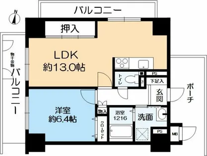 芦屋センチュリーマンション【2階】の間取り