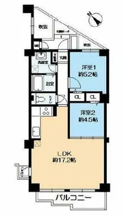 ユニハイム魚崎2号棟【9階】の間取り