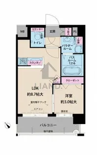 エフ・パルク高宮【1105号室】の間取り