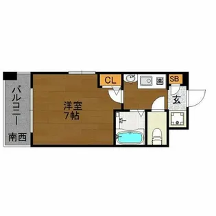 1Kの間取り画像