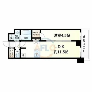 プレサンス大正フレンジ【11階】の間取り