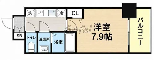 SOLメイクス寺田町GRAN【9階】の間取り