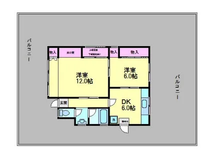 マンション鴨【301号室】の間取り