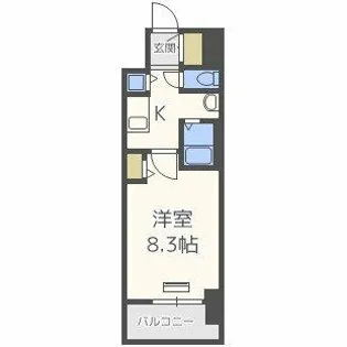 ララプレイス OSAKA WEST PRIME【6階】の間取り