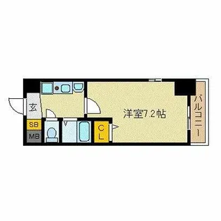 1Kの間取り画像