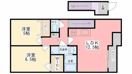 バルテュス広畑【2F-5号室】の間取り
