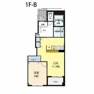 松東017【1階】の間取り