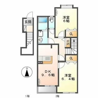 フロンティア栄【202号室】の間取り
