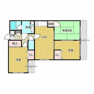 サンフォーレ辰巳【7階】の間取り