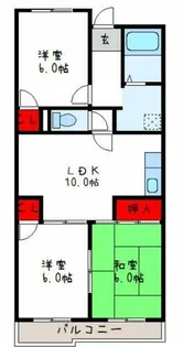 ハイツ南久宝寺【6階】の間取り