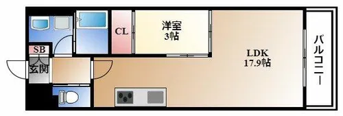 Gramercy Shirakawa Koen【12階】の間取り