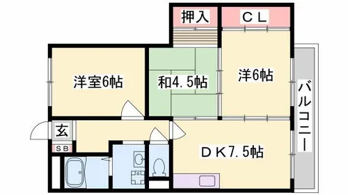 メゾン北山【205号室】の間取り