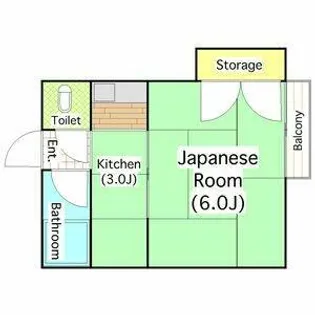 中央マンション【3階】の間取り