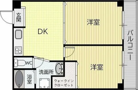 2DKの間取り画像