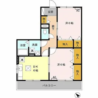 Blanc Village B【2階】の間取り