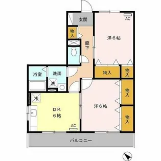 Blanc Village A【2階】の間取り