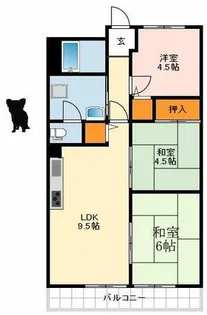 大阪府大阪狭山市西山台5丁目【マンション】の間取り
