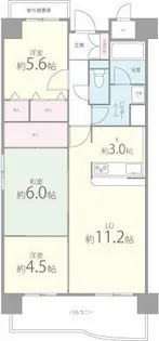 メゾン・ド・グリシーヌ【6階】の間取り