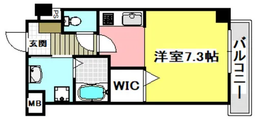 ガーデンクォーツ摂津正雀【508号室】の間取り