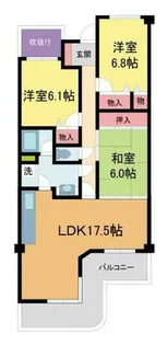 サーパス西宮塩瀬弐番館【204号室】の間取り