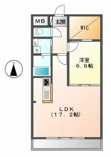 La Casa Alba【201号室】の間取り