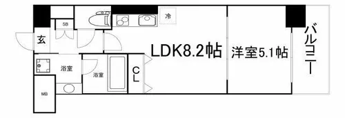大阪府大阪市東成区中本3丁目【マンション】の間取り