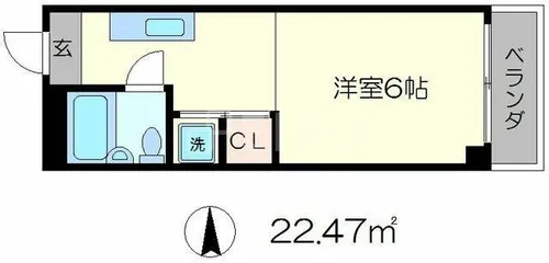 ランドハウス洛北【1階】の間取り