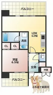 1LDKの間取り画像