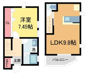 ベルリード クプル仁川【C号室】の間取り