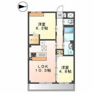 エルヴィータ大山崎【1階】の間取り