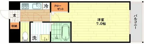1Kの間取り画像