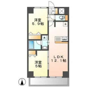 S-RESIDENCE高岳ardent(アーデント)【403号室】の間取り