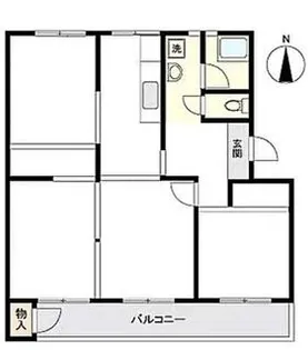 年ヶ森ハイツ A棟【5階】の間取り