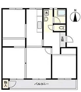 年ヶ森ハイツ A棟【5階】の間取り