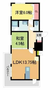 ソレイユ津門大箇町【2階】の間取り