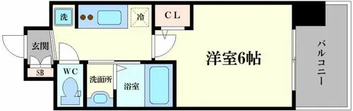 エステムコート大阪WESTⅡ【8階】の間取り