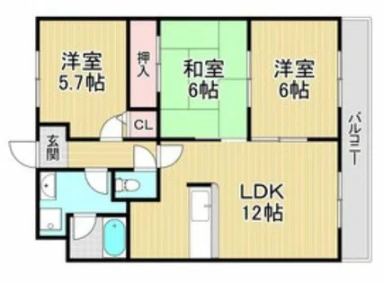 エントピア福泉【5階】の間取り