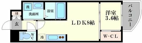 セレニテ福島アリア【9階】の間取り