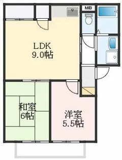 ラコートオオトリ【2階】の間取り