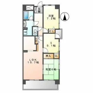 グランドール泉【402号室】の間取り