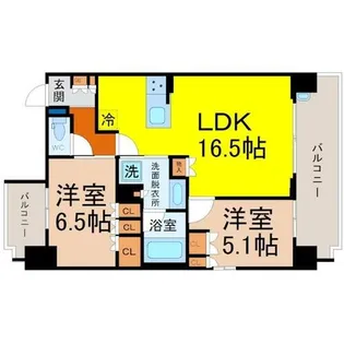 グランパセオ名駅那古野【4階】の間取り