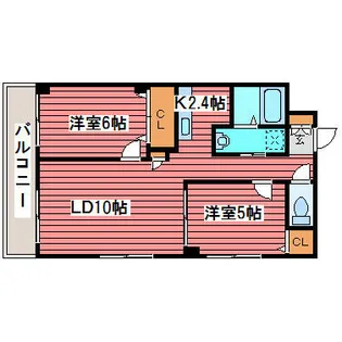 ティアラリヴァーサイド福住【2階】の間取り