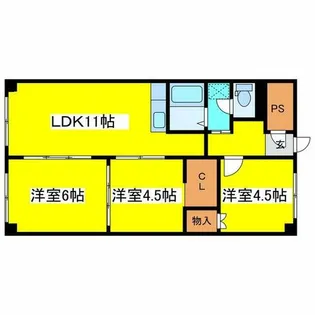 栄町スクエアビル【507号室】の間取り