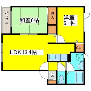 KIハウスN50C棟【203号室】の間取り